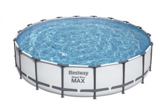 Basen stelażowy Steel Pro MAX 549x122 Szary 18FT BESTWAY 5w1 + Pompa + Pokrywa + Drabinka Bestway