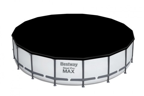 Basen stelażowy Steel Pro MAX 549x122 Szary 18FT BESTWAY 5w1 + Pompa + Pokrywa + Drabinka Bestway