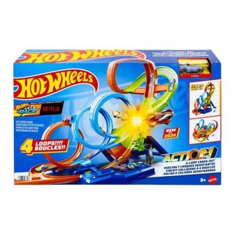 Hot Wheels Action Zestaw Poczwórna pętla kraks Mattel