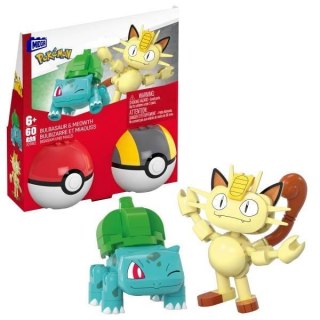 Mega Pokemon Pokeball Bulbazaur i Meowth JCR82 Mattel