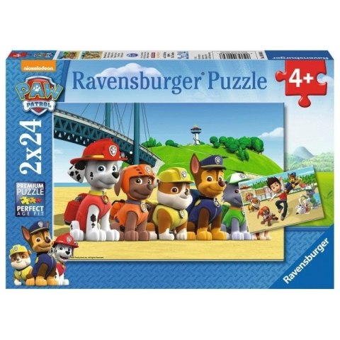 Puzzle 2x24 Psi Patrol Bohaterskie Psy Ravensburger