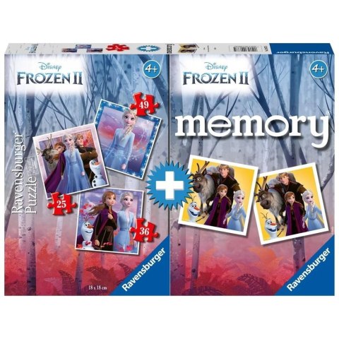 Puzzle 2D 3w1 + memory Kraina Lodu Ravensburger