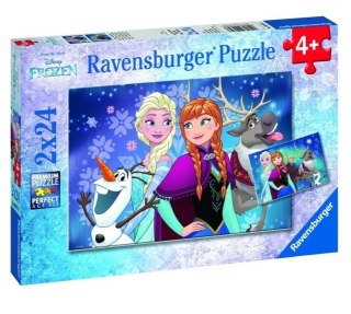 Puzzle 2x24 Kraina Lodu. Przyjaciele Ravensburger