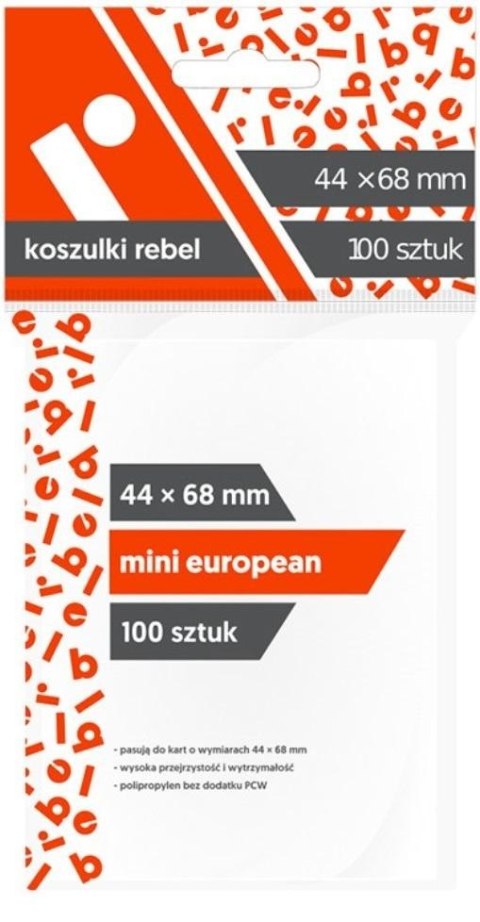 Koszulki Mini European 44x68 (100szt) REBEL Rebel