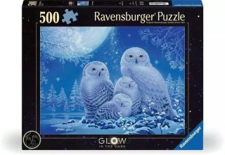 Puzzle 500 świecące - Sowy Ravensburger