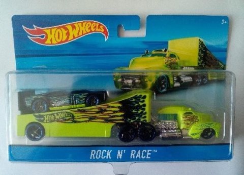 Hot Wheels Ciążarówka + Autko Rock n' Race Mattel