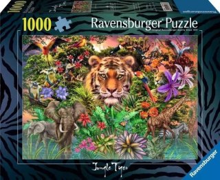 Puzzle 1000 Tygrys w ogrodzie Ravensburger