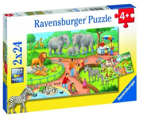 Puzzle 2x24 Dzień w zoo Ravensburger