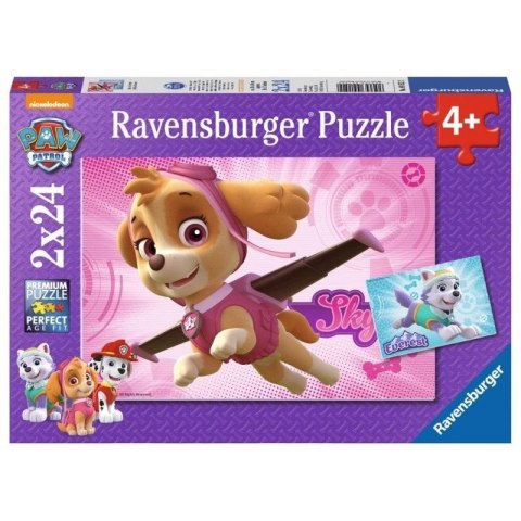 Puzzle 2x24 Psi Patrol Skye i Everest Ravensburger