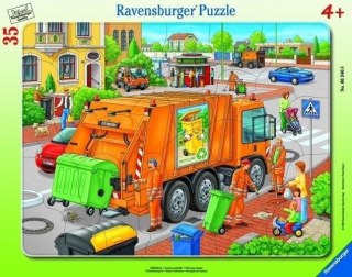 Puzzle w ramce 35 Śmieciarka Ravensburger