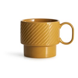 Filiżanka do herbaty, żółta, ceramika, 0,4 l, wys. 9 cm Sagaform