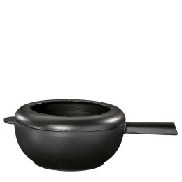 Garnek do fondue serowego, śred. 20 x 10,5 cm, 2,0 l, żeliwo, czarny Spring