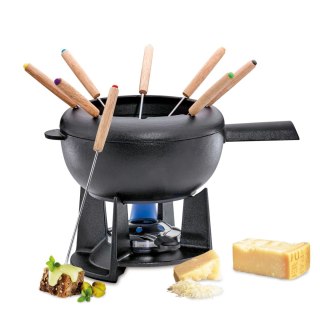 Zestaw do fondue serowego, dla 8 os., 2,0 l, żeliwo, czarny Spring