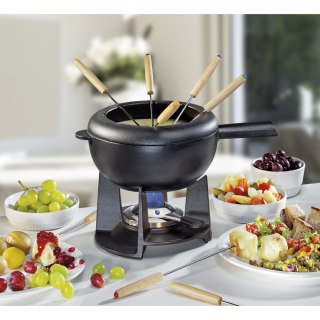 Zestaw do fondue serowego, dla 8 os., 2,0 l, żeliwo, czarny Spring