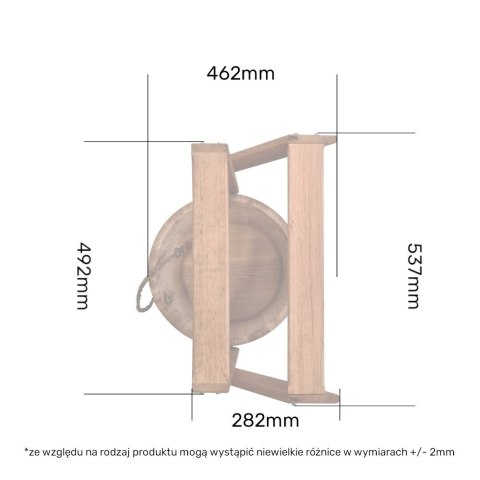 Wiadro prysznicowe do sauny drewniane dębowe 30l