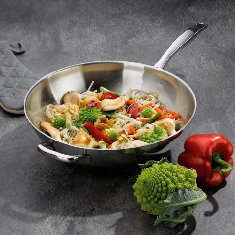 Wok stalowy, śred. 32 x 9,5 cm Kela