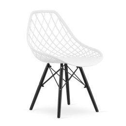 Krzesło SAKAI - białe / nogi czarne x 2