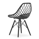 Krzesło SAKAI - czarne / nogi czarne x 2