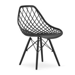 Krzesło SAKAI - czarne / nogi czarne x 3