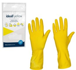 Rękawice Gospodarcze Lateksowe / Żółte / Ideall Yellow (M 7-8) MERCATOR