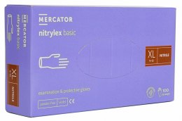 Rękawice Nitrylowe 100 sztuk / Fioletowe / Nitrylex Basic Violet (XL 9-10) MERCATOR