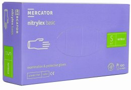 Rękawice Nitrylowe 100 sztuk / Fioletowe / Nitrylex Basic Violet (S 6-7) MERCATOR