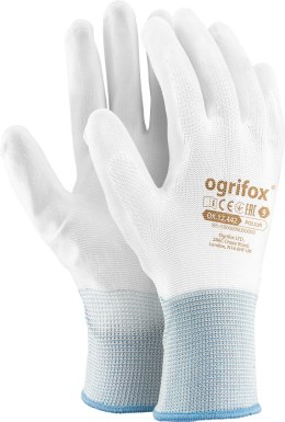 Rękawice robocze / Białe / OX-POLIUR_WW (9 - L) OGRIFOX