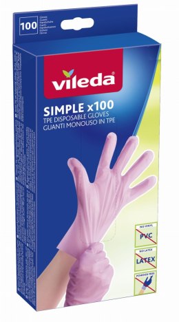 Rękawice Vileda Simple x100 (L 8-9) VILEDA