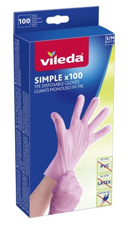 Rękawice Vileda Simple x100 (M 7-8) VILEDA