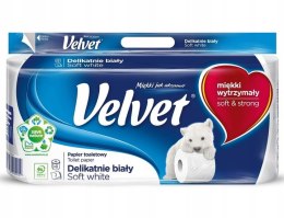 Papier Toaletowy Velvet Delikatnie Biały - 8 Rolek VELVET