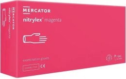 Rękawice Nitrylowe 100 szt. Nitrylex Magenta (XL 9-10) MERCATOR