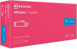 Rękawice Nitrylowe 100 szt. Nitrylex Magenta (M 7-8) MERCATOR