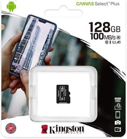 Kingston Karta Pamięci MicroSD 128GB Canvas Select Plus 100MB/s Adapter Kingston