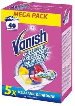 VANISH Color Protect - Chusteczki wyłapujące barwnik, 40 prań VANISH