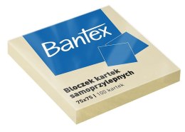 Bloczek Kartek Samoprzylepnych BANTEX 75x75mm Żółte x 100 szt. Bantex