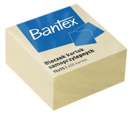 Bloczek Kartek Samoprzylepnych Bantex 75x75mm Żółte x 400 szt. Bantex