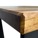 Stół loftowy, drewno naturalne, lity orzech włoski, 120 cm x 60 cm, wysokość 76 cm, Boscoreale