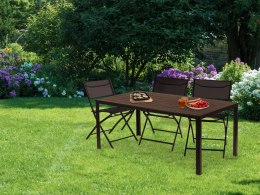 Stół ogrodowy cateringowy 156 x 78cm Brązowy