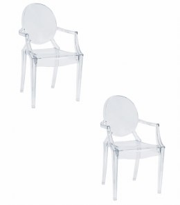 Krzesło BUSAN - transparentne x 2