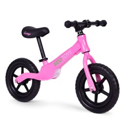 Rowerek rower biegowy dla dzieci jeździk koła EVA ECOTOYS różowy