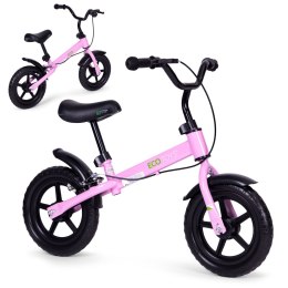 Rowerek rower biegowy z hamulcem dla dzieci koła EVA ECOTOYS różowy