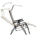 VidaXL Składane krzesła tarasowe, 2 szt., tworzywo textilene, kremowe