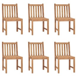 VidaXL Krzesła ogrodowe z poduszkami, 6 szt., lite drewno tekowe