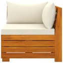 VidaXL 4-osobowa sofa ogrodowa z poduszkami, lite drewno akacjowe