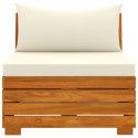 VidaXL 4-osobowa sofa ogrodowa z poduszkami, lite drewno akacjowe