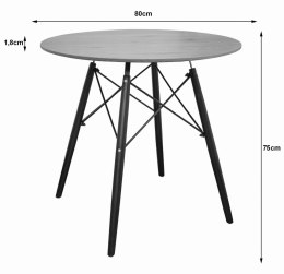 Stół TODI Okrągły 80cm - jesion