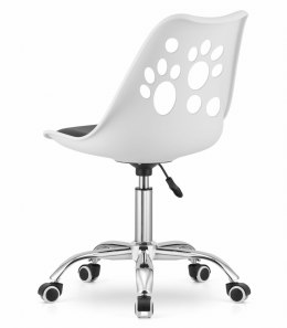 Krzesło obrotowe PRINT - biało-czarne