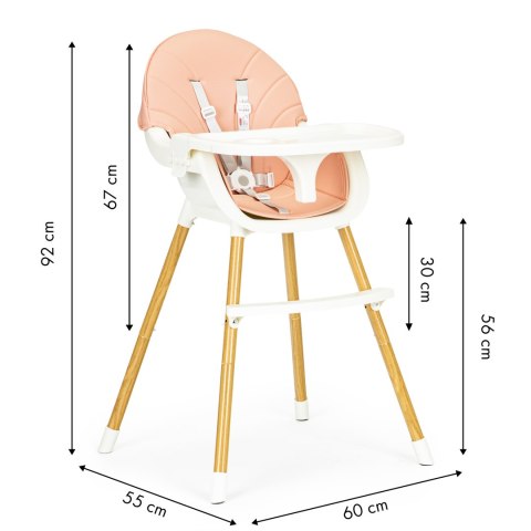 Fotelik krzesełko do karmienia 2w1 ECOTOYS