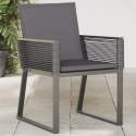 VidaXL Krzesła ogrodowe z poduszkami, 2 szt., czarne, polirattan