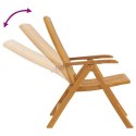 VidaXL Rozkładane krzesła ogrodowe, 4 szt., lite drewno tekowe